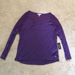 Juicy Couture Jeweled Plum Square Tee w/ Yoke NWT